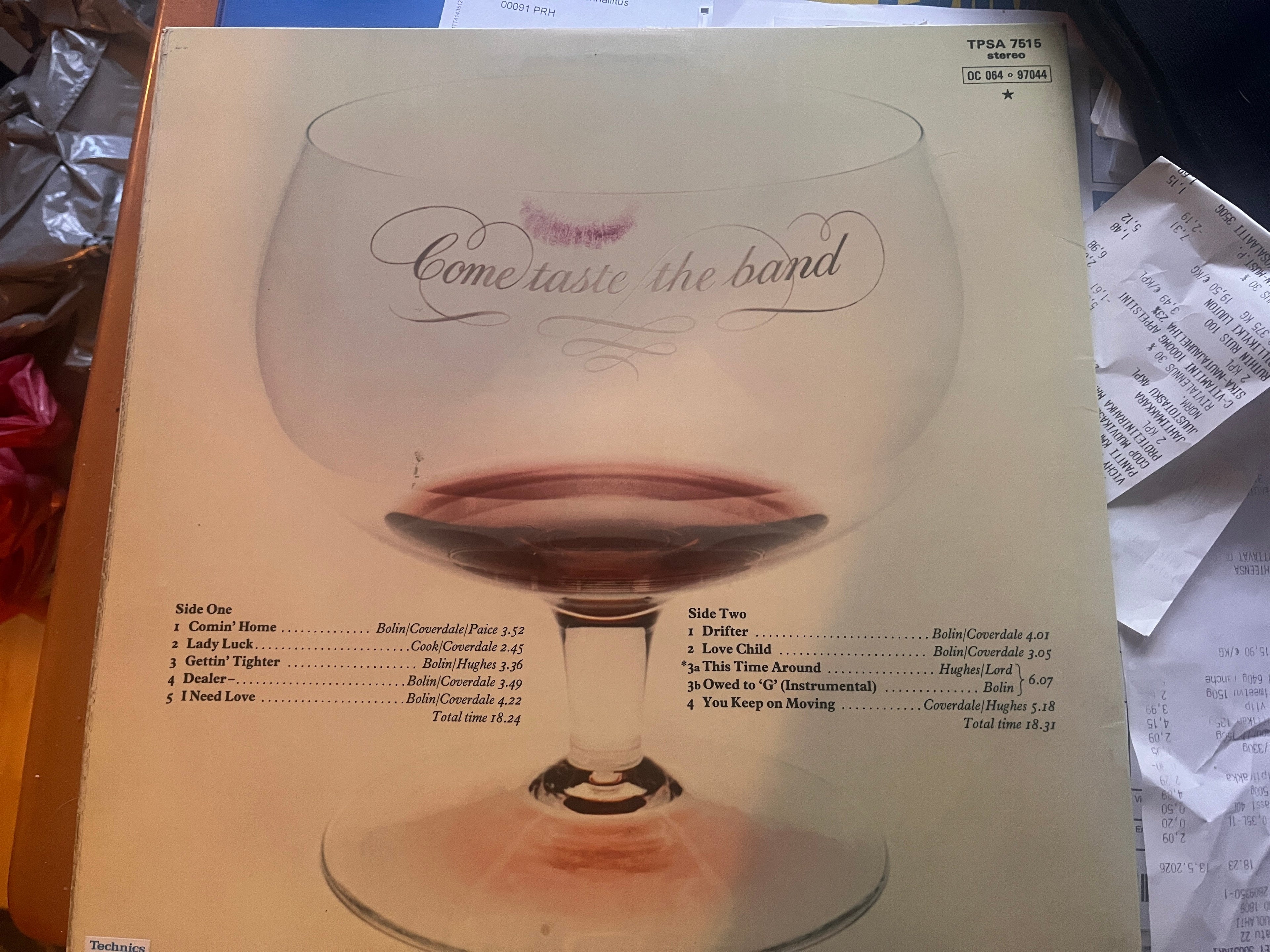 Deep Purple Come Taste the Band - sisäkansi 2