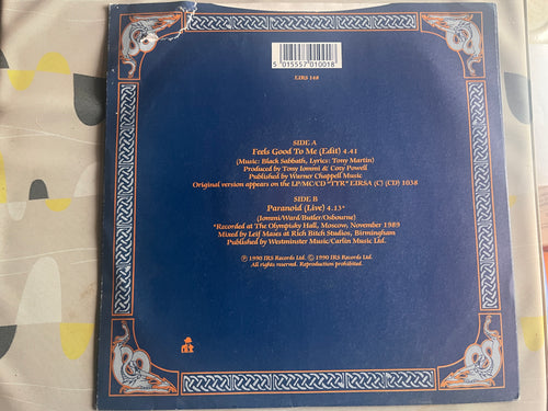 Black Sabbath: Feels Good To Me 7"single /Paranoid-live