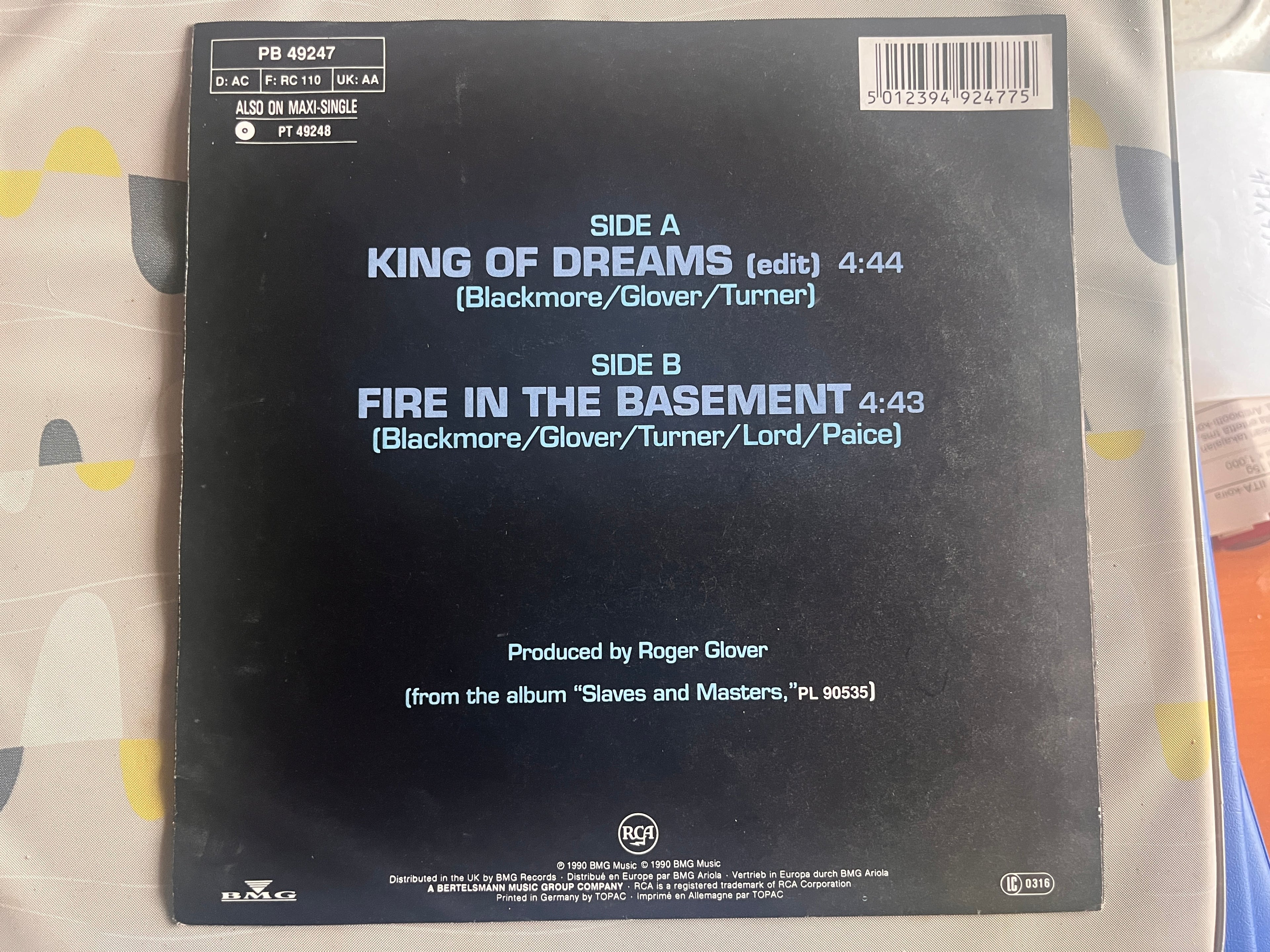 Deep Purple: King Of Dreams 7"single