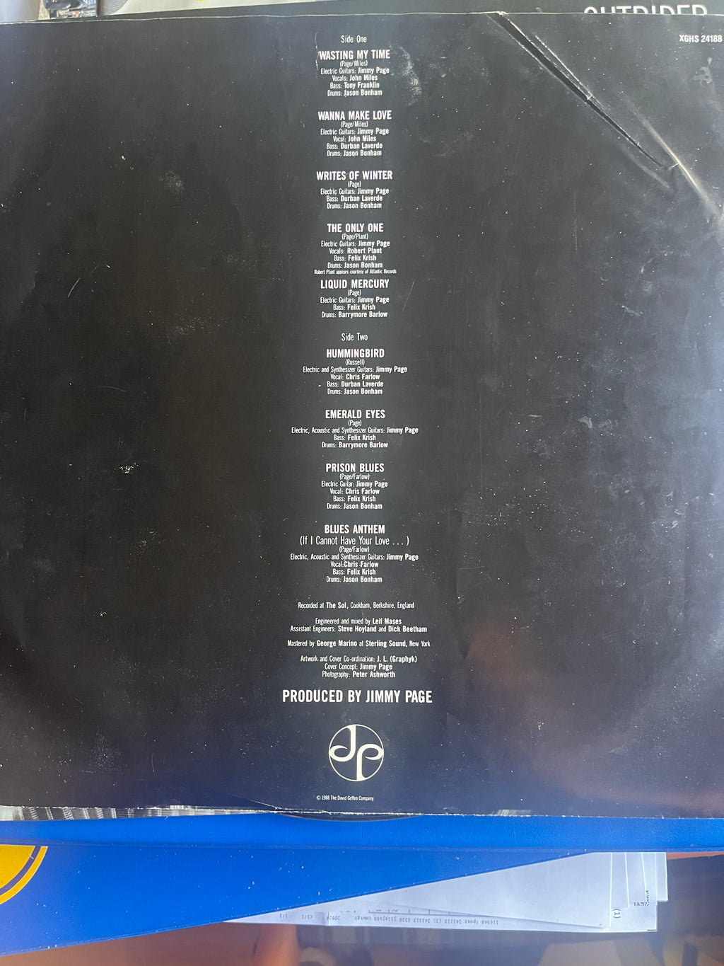 Jimmy Page – Outrider (1988) LP