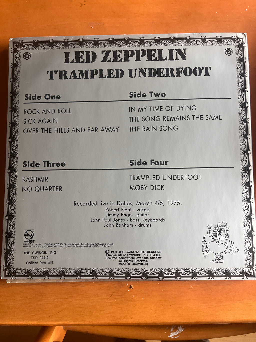 Led Zeppelin – Trampled Underfoot (Live in Dallas) 2LP, Clear Vinyl