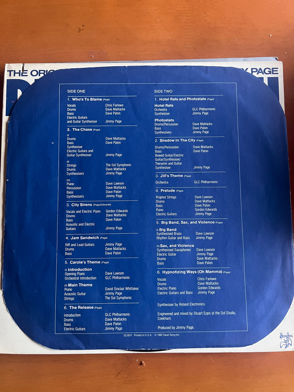 Jimmy Page – Death Wish II (Original Soundtrack) LP